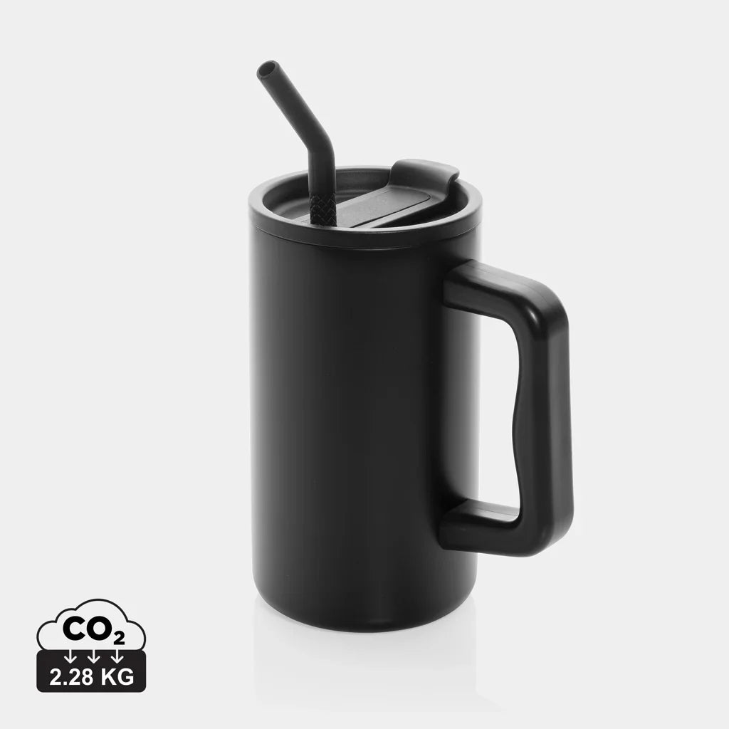 Taza térmica Cube de 800 ml fabricada con acero inoxidable reciclado certificado RCS